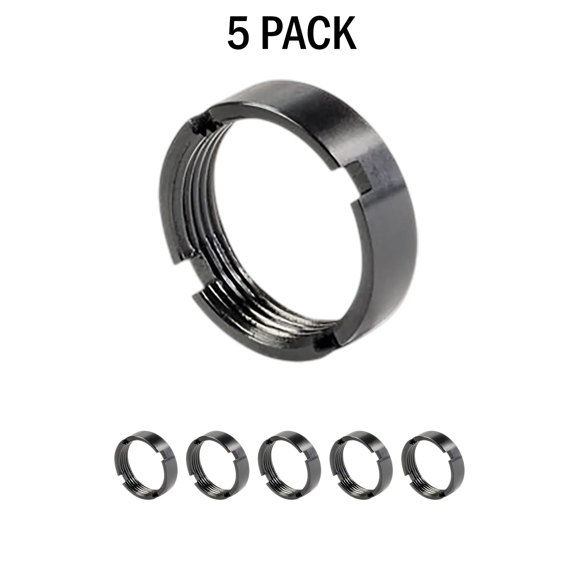 [WLA-PAC-7004-05] AR10/AR15 Castle Nut - Steel, Five Pack
