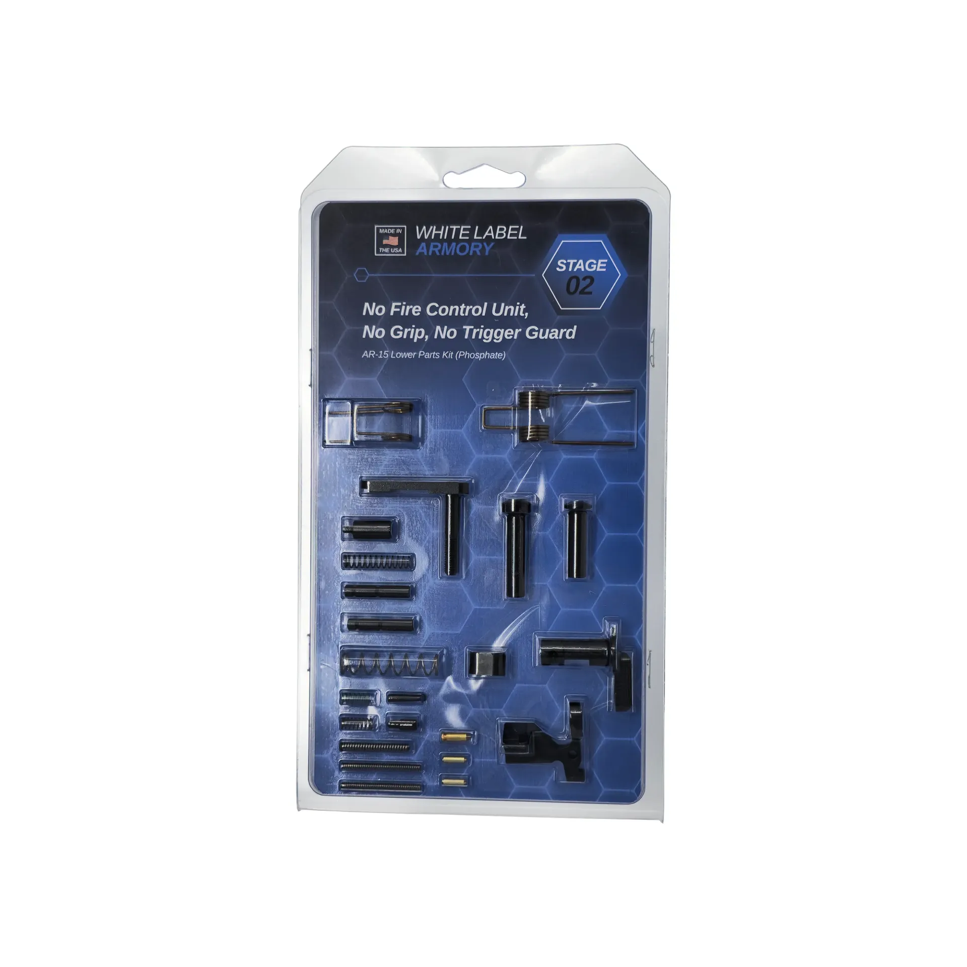 [WLA-LOW-1016-01] Stage 2, AR15 Lower Parts Kit Assembler Special, Phosphate