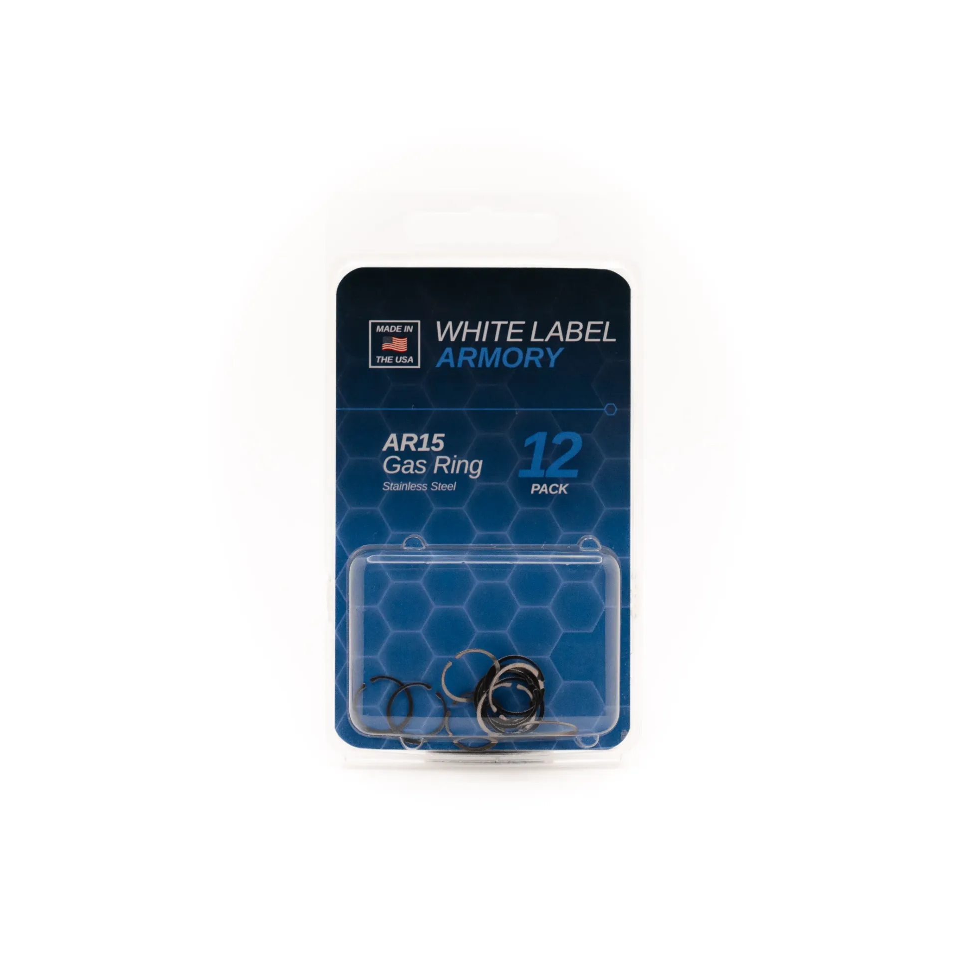 [WLA-PAC-3011-12] AR15 Gas Ring Stainless Steel, Twelve Pack